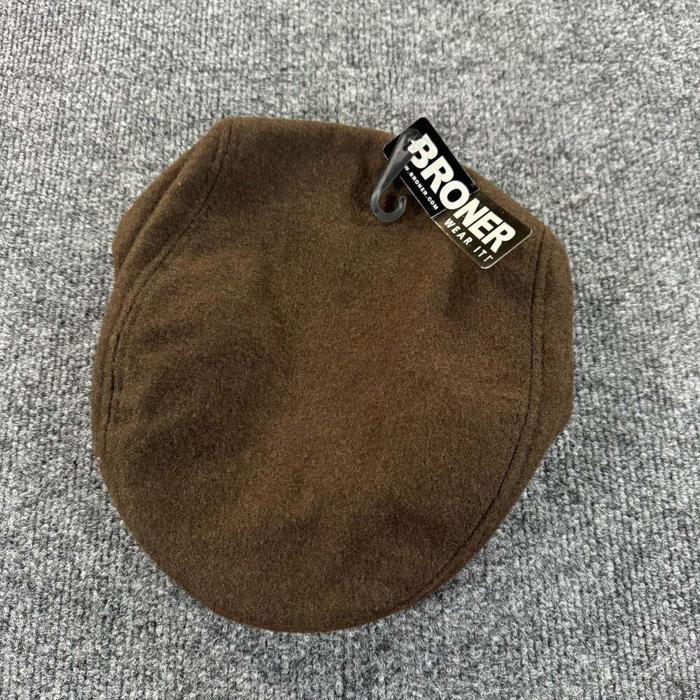 Broner Brown Wool Blend Flat Ivy Driving Cap